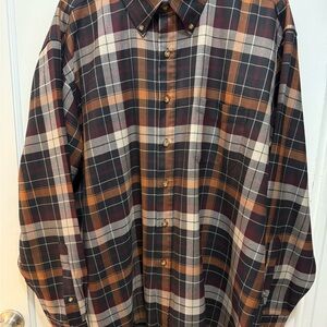 Sir Pendleton Tartan 100% Worsted Wool Plaid Button-Down Shirt